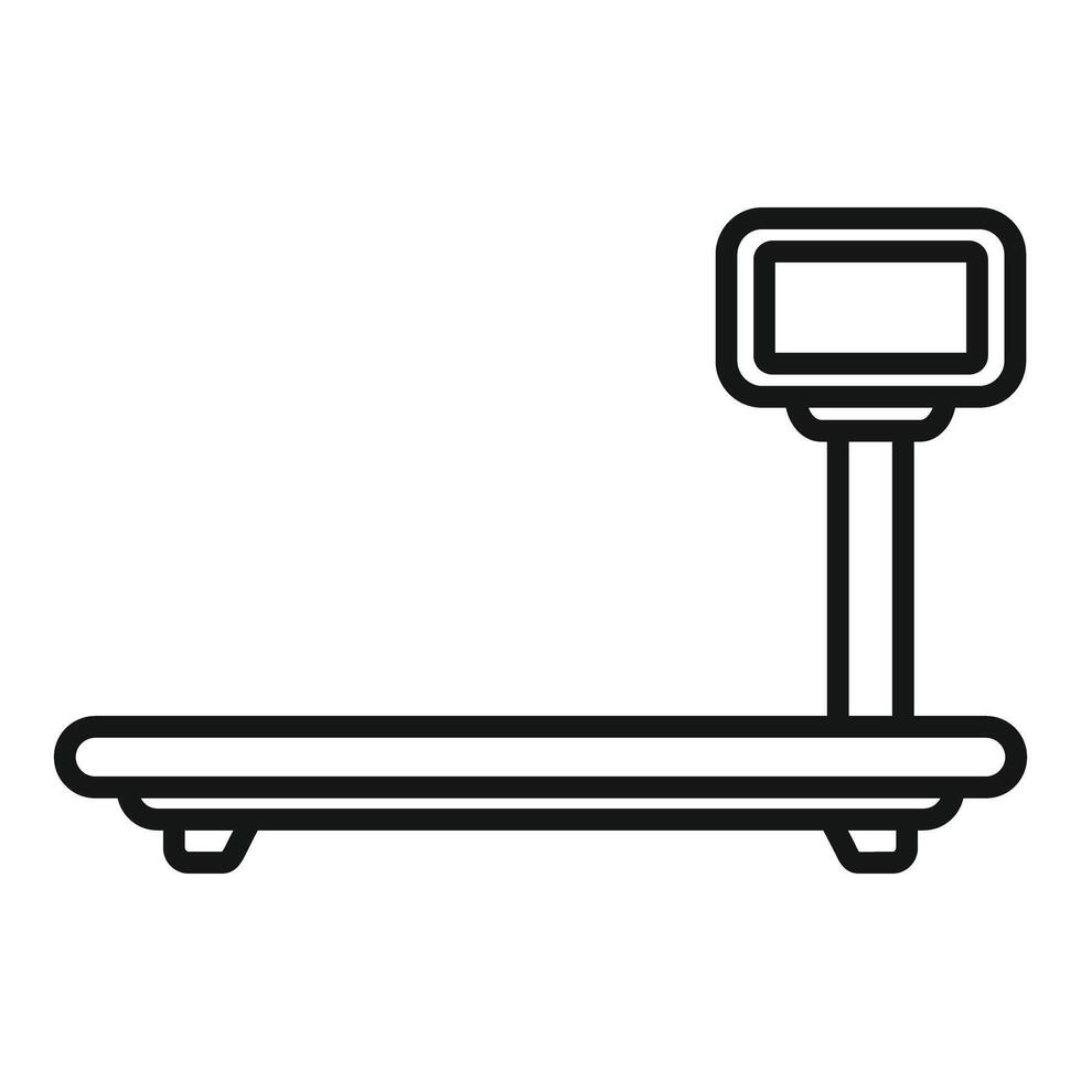 Electronic scale showing empty display for measuring weight vector