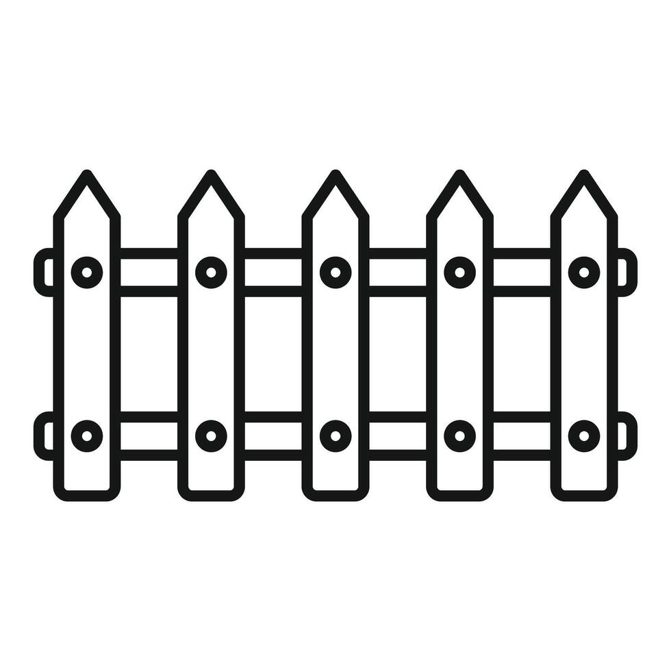 Wooden fence protecting private property separating neighbours vector