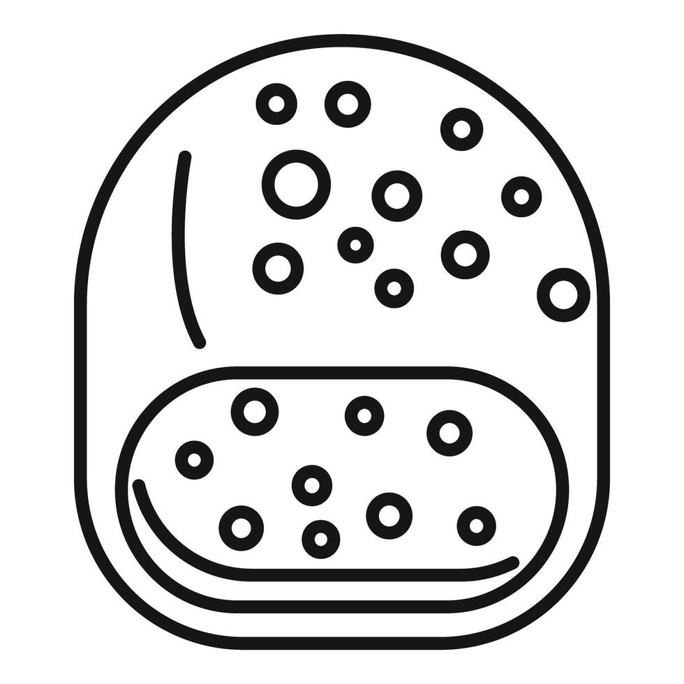Petri dish with agar for growing bacteria under microscope vector