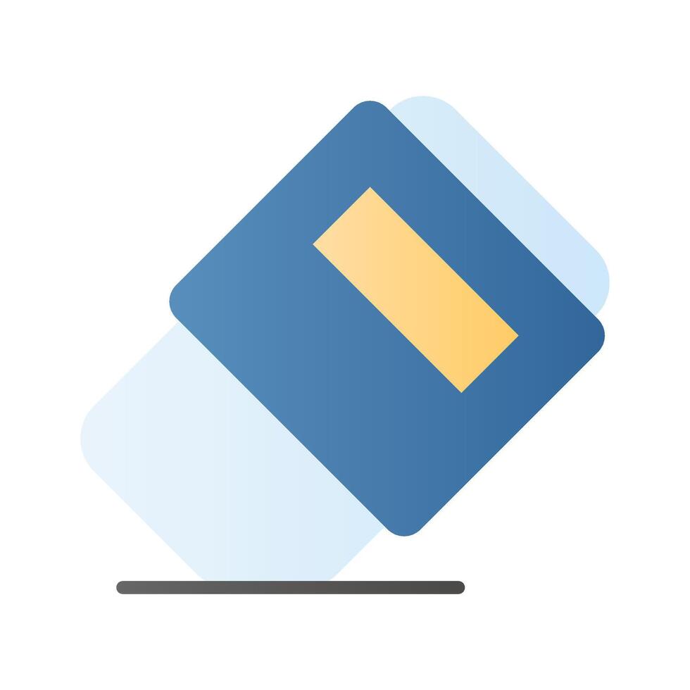 An eraser icon, ideal for digital, educational, and artistic applications, available in various styles vector