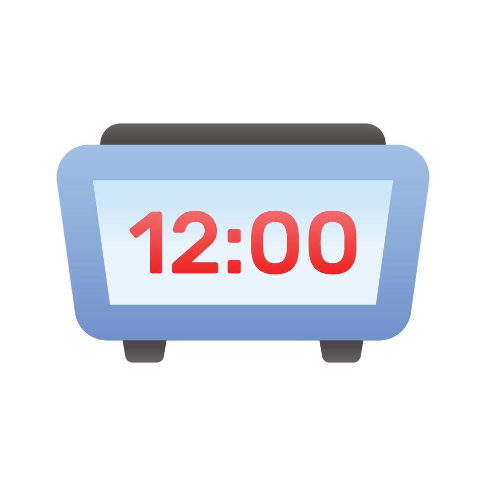 A stylish table clock icon, ideal for indicating timekeeping and scheduling functions vector