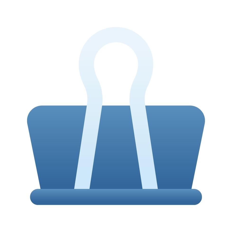 Bulldog clip design, icon of binder in modern style, paper clip vector