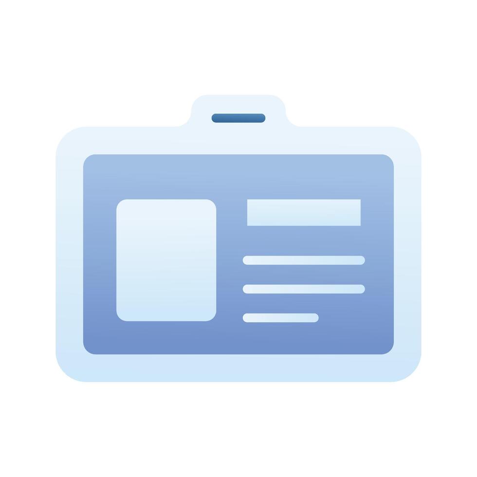 Student id card design, entry pass icon in modern style vector