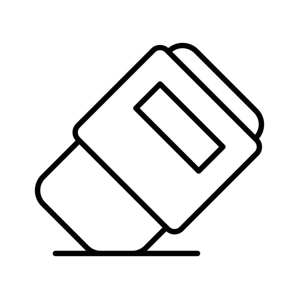 An eraser icon, ideal for digital, educational, and artistic applications, available in various styles vector