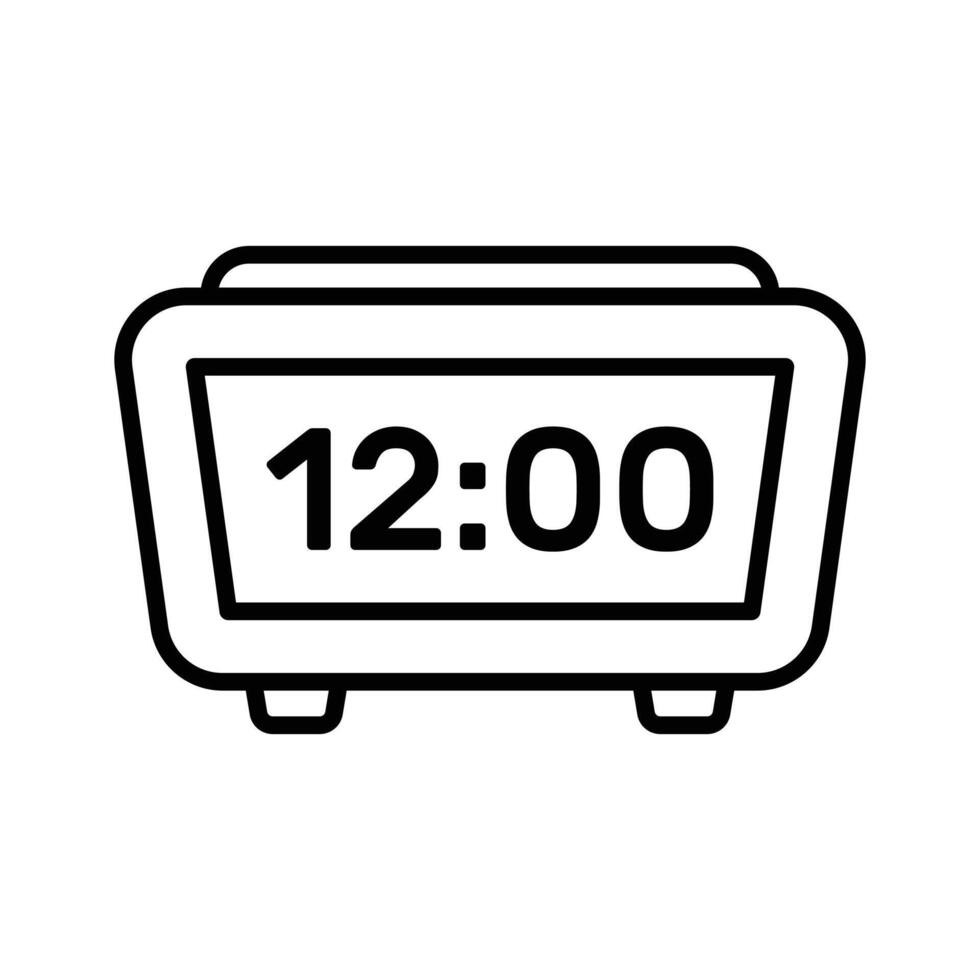 A stylish table clock icon, ideal for indicating timekeeping and scheduling functions vector