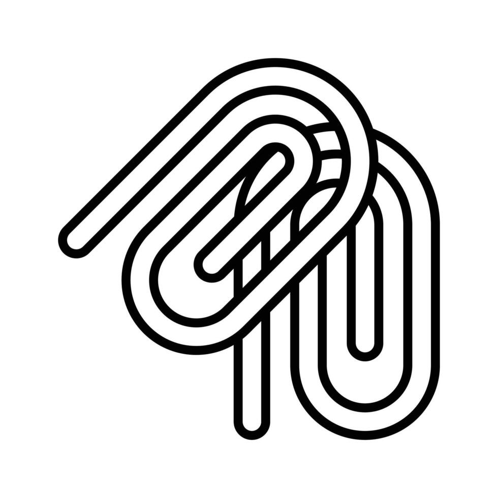 A carefully crafted paper clip icon, perfect for documents attachment or organization vector