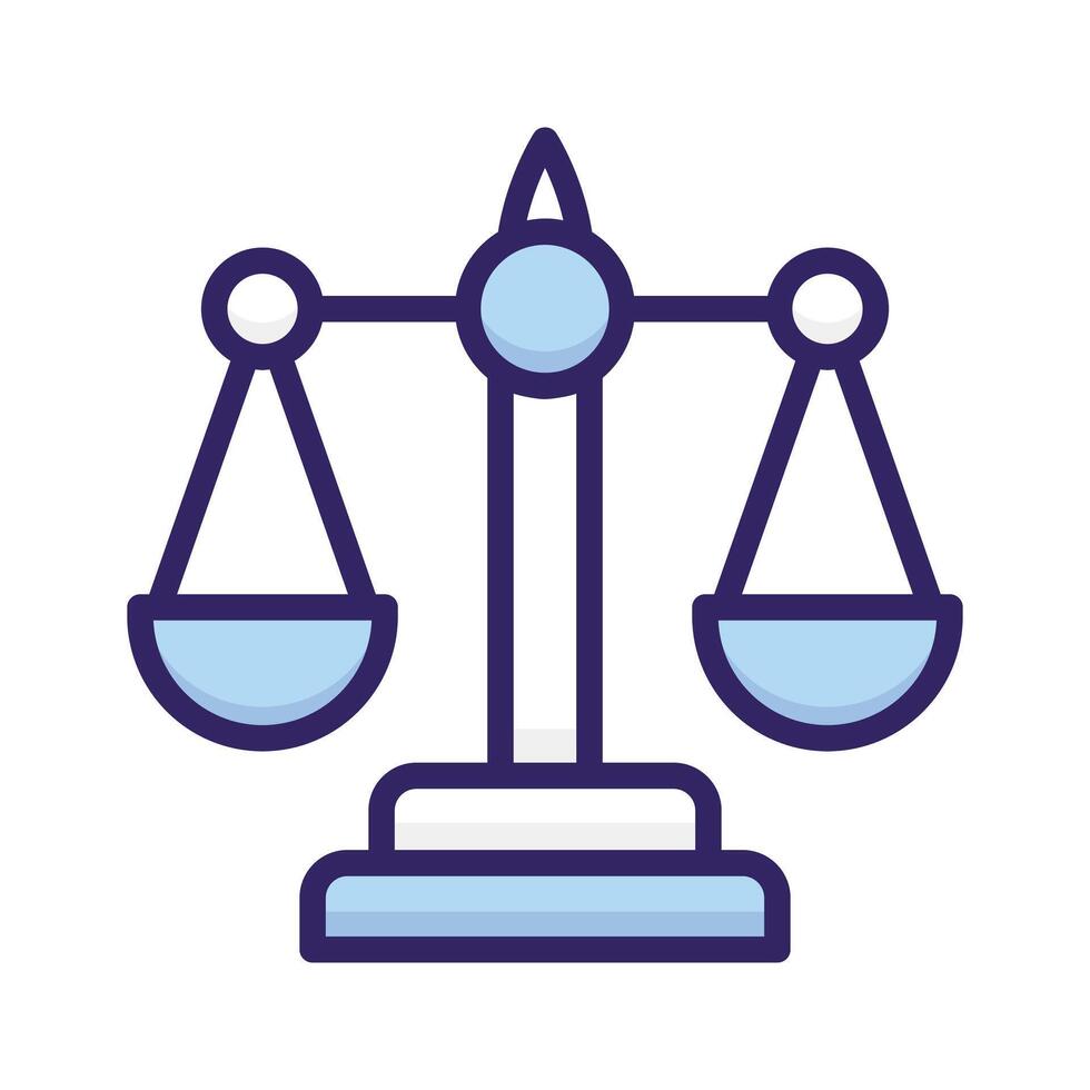Trendy icon of balance scale in editable style, business law symbol vector
