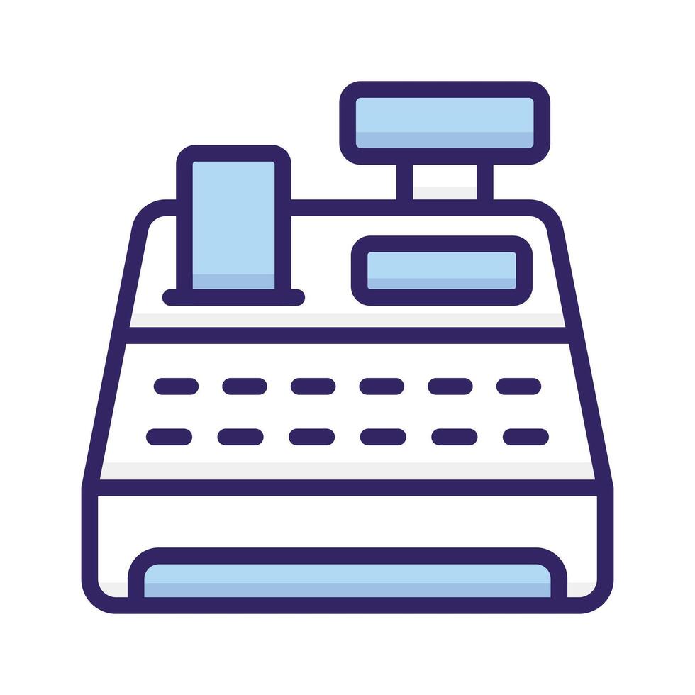 Payment counter machine, cash register icon in modern design style vector