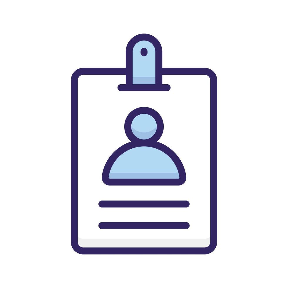 Employee id card design, entry pass icon in modern style vector