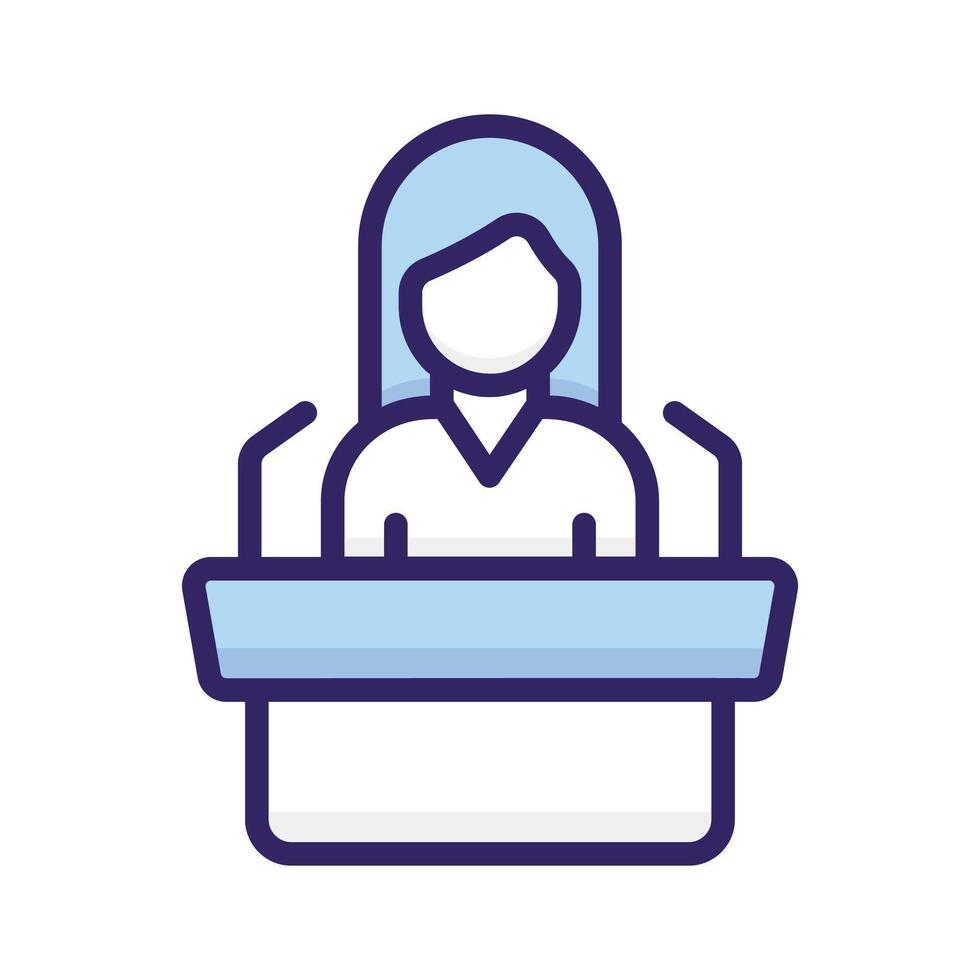 An amazing icon of orator in trendy design style vector
