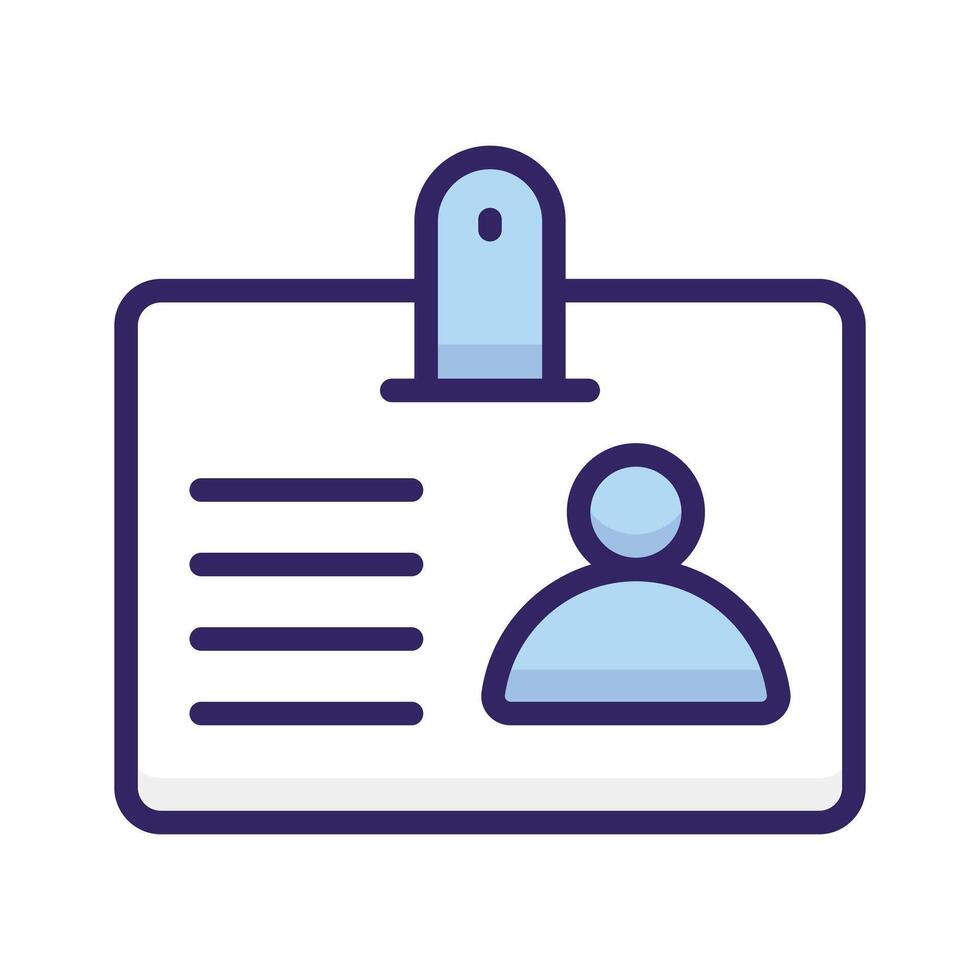 Employee id card design, entry pass icon in modern style vector