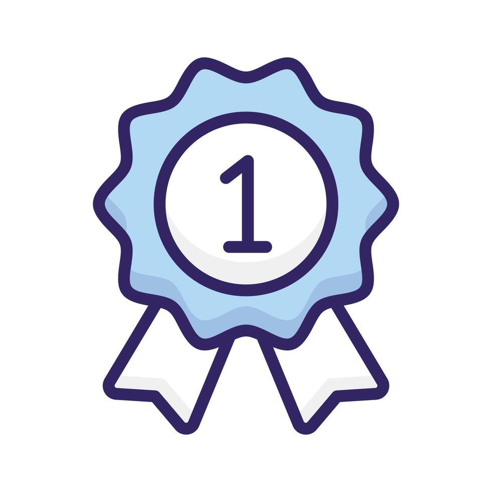 Flat of star badge, modern icon of quality badge in editable style vector