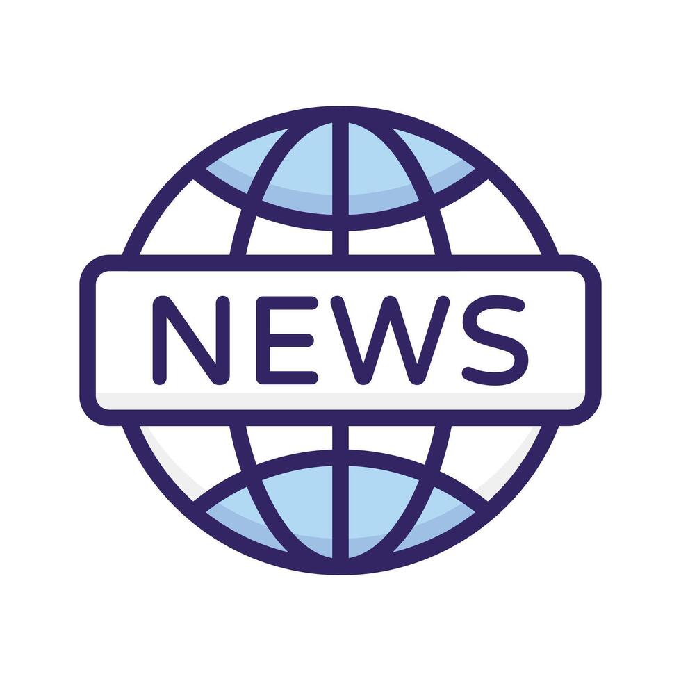 Take a look at this amazing icon of global news, premium vector