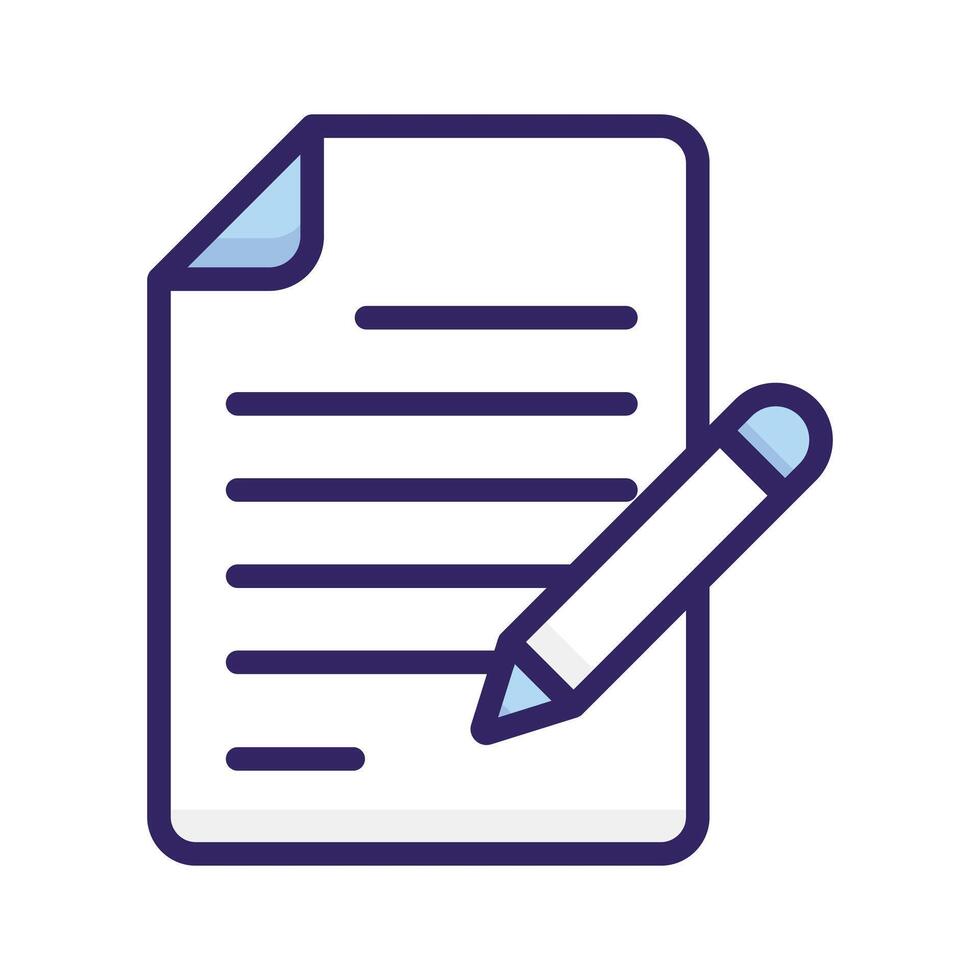 Check this beautifully design icon of agreement document in trendy style vector