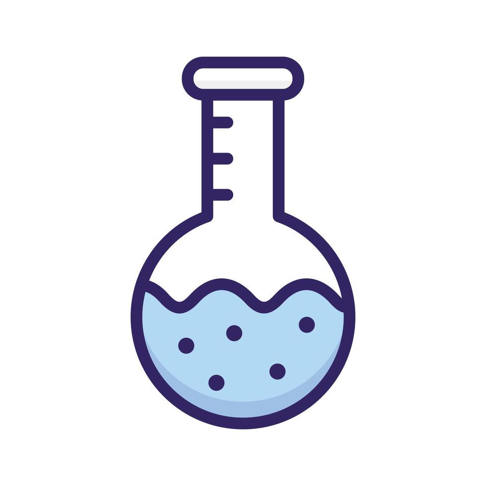 Chemical flask, well designed icon of lab experiment, business experiment vector