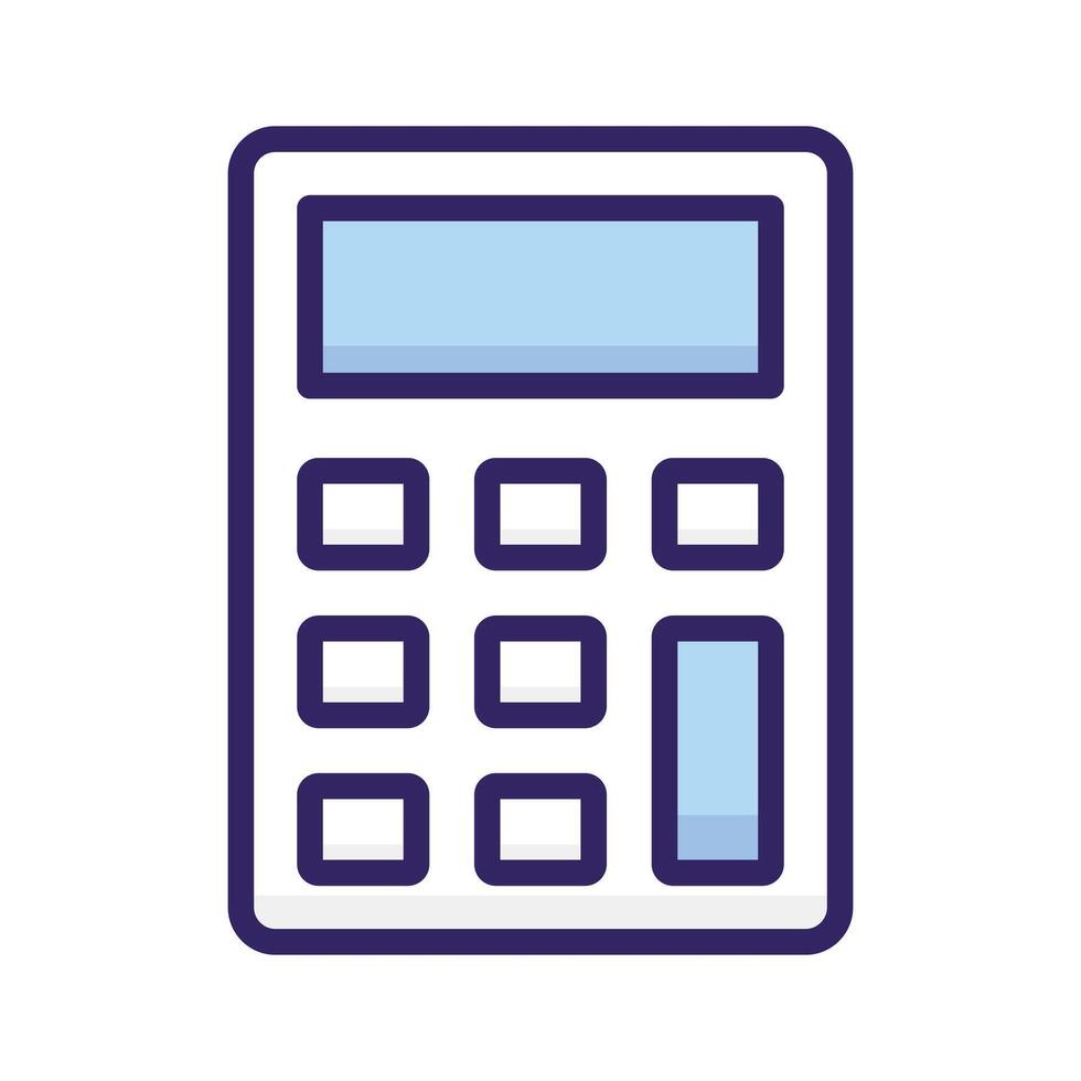 Digital calculator design, mathematical calculation equipment in modern style vector