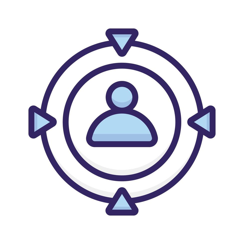 A well designed icon of target audience in modern style, ready for premium use vector
