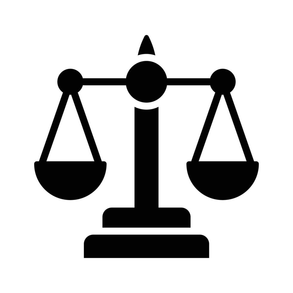Trendy icon of balance scale in editable style, business law symbol vector