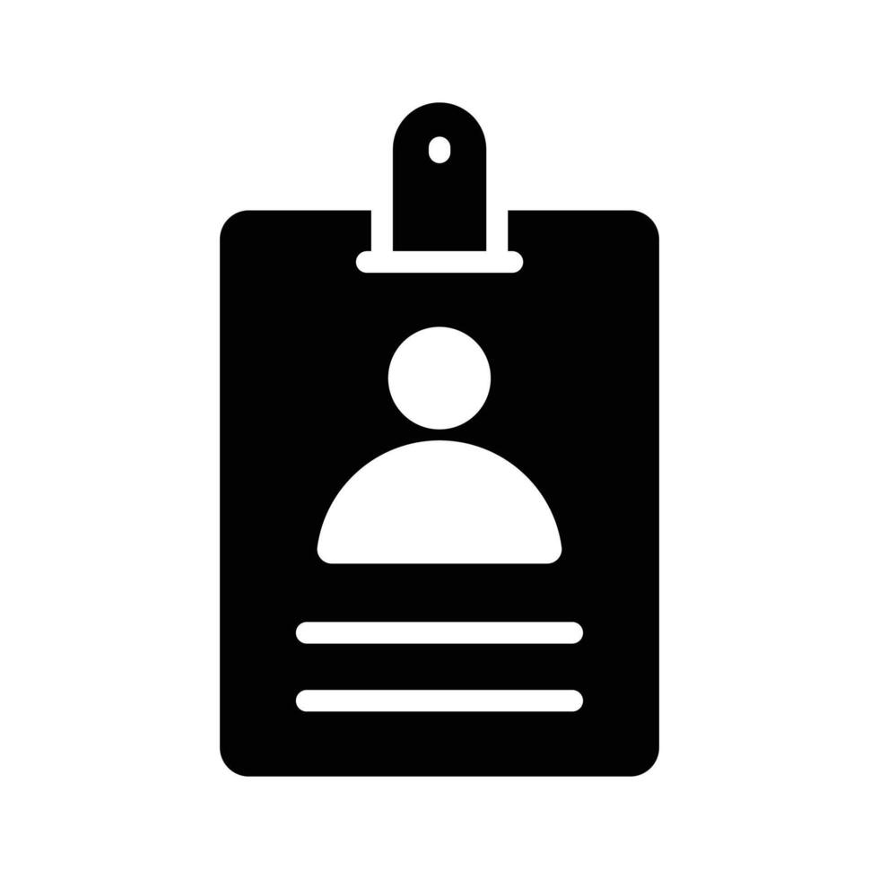Employee id card design, entry pass icon in modern style vector