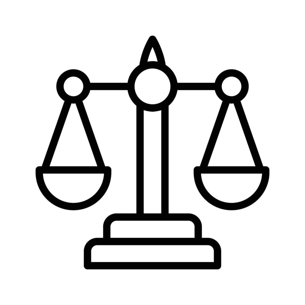 Trendy icon of balance scale in editable style, business law symbol vector