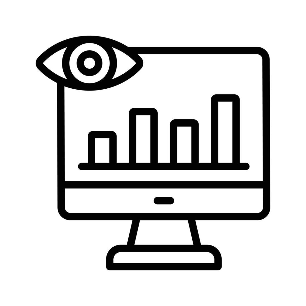 Data monitoring design in modern style isolated on white background vector