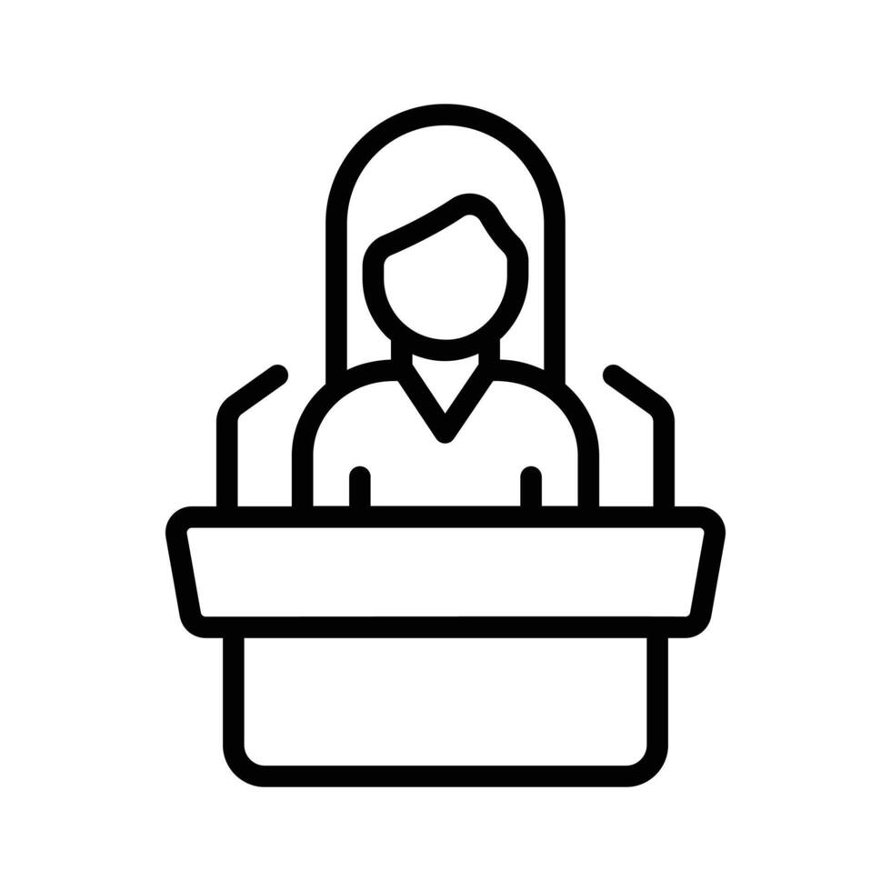An amazing icon of orator in trendy design style vector