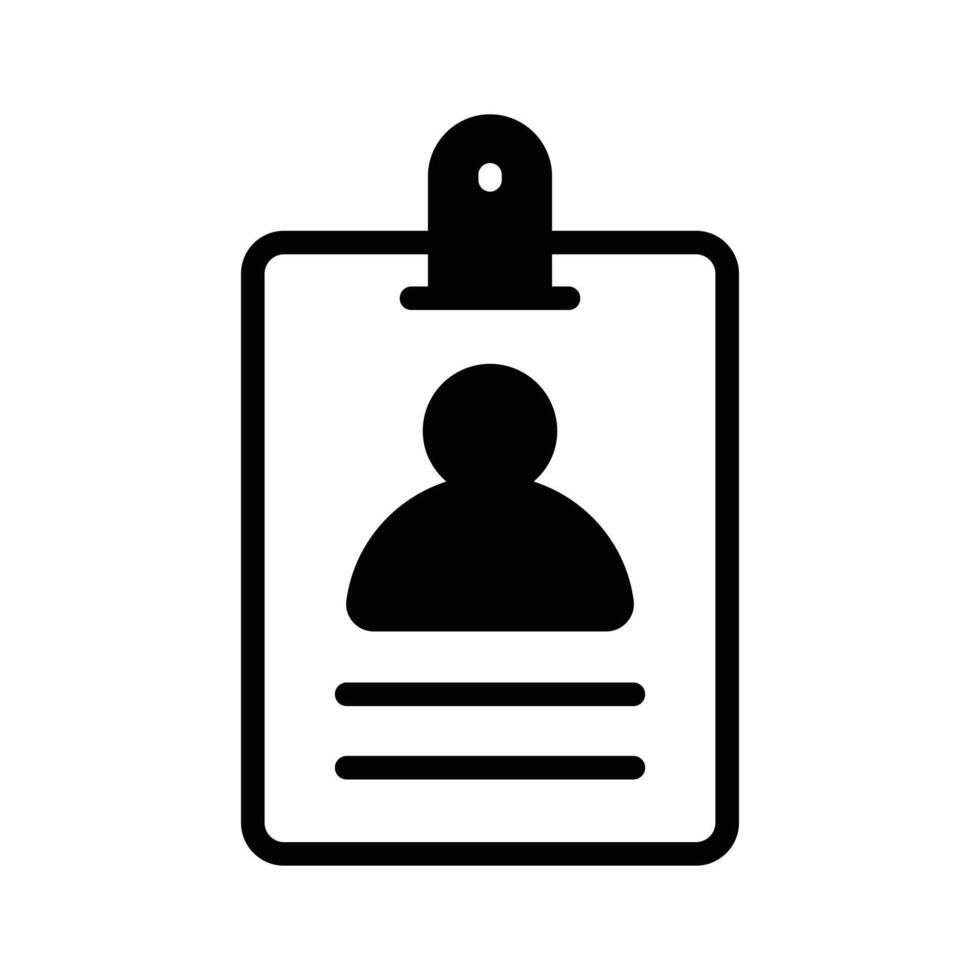 Employee id card design, entry pass icon in modern style vector