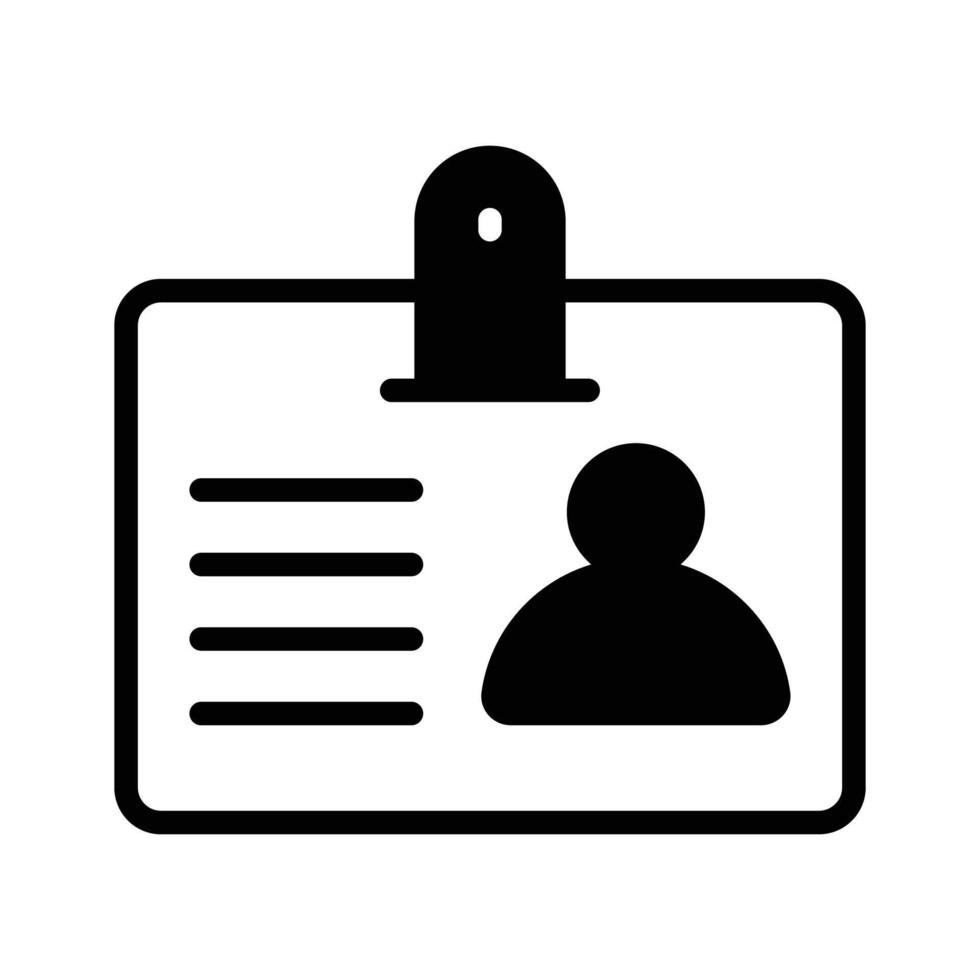 Employee id card design, entry pass icon in modern style vector