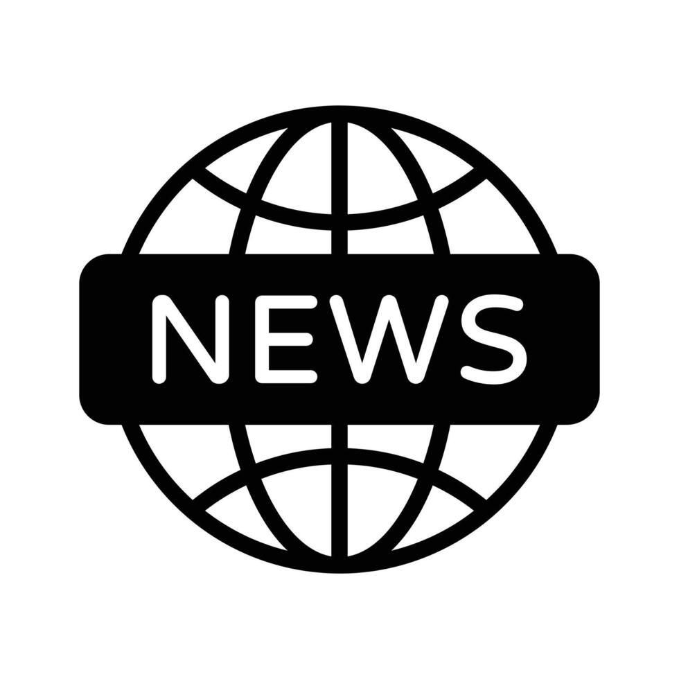 Take a look at this amazing icon of global news, premium vector