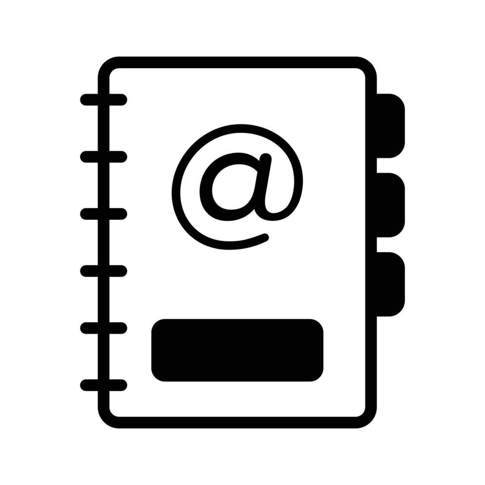 Phone book, contact book icon in trendy style, address book vector