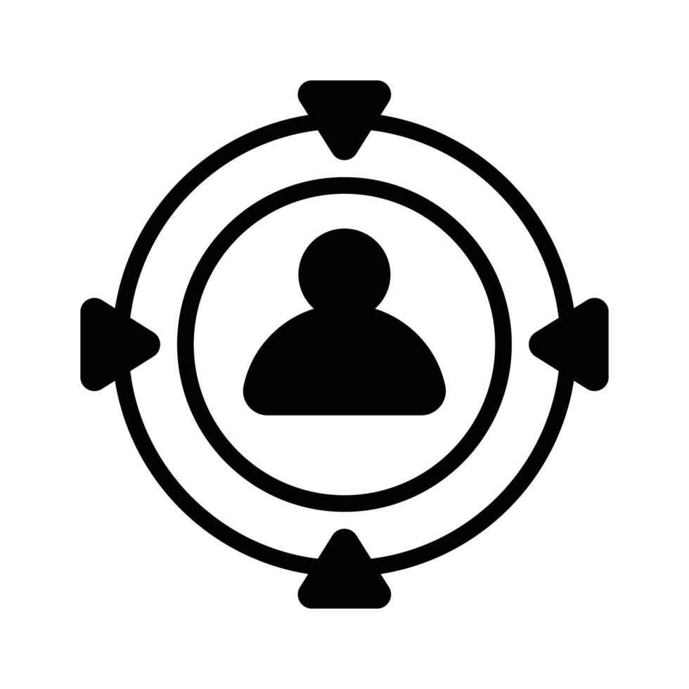 A well designed icon of target audience in modern style, ready for premium use vector
