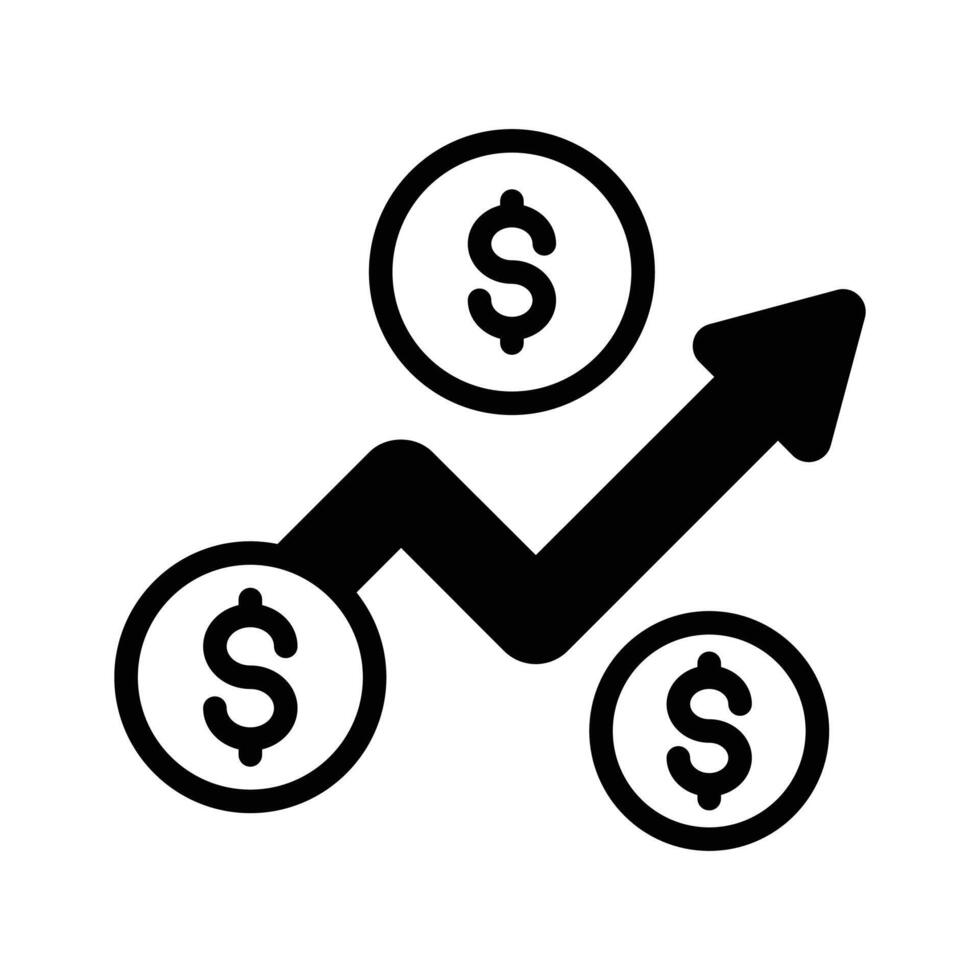 Creatively designed icon of money growth, trendy icon of business growth vector