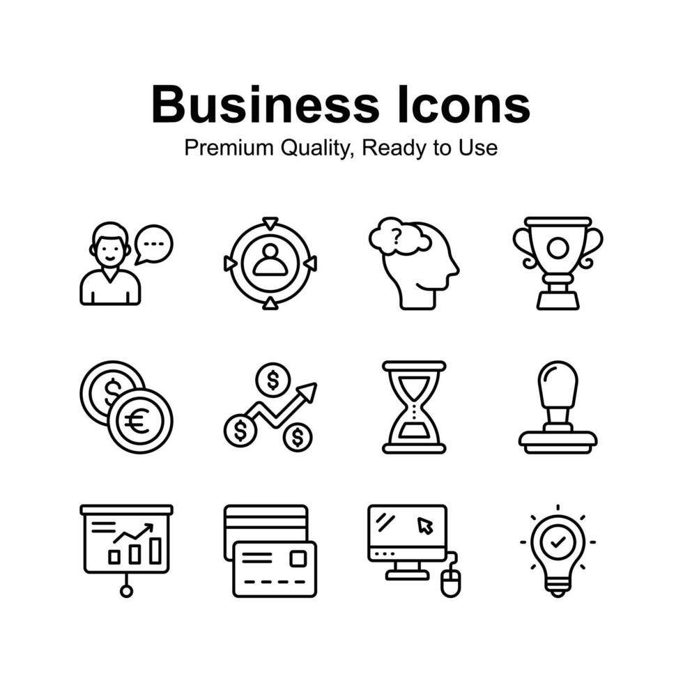 Pack of business and finance icons in modern design style vector