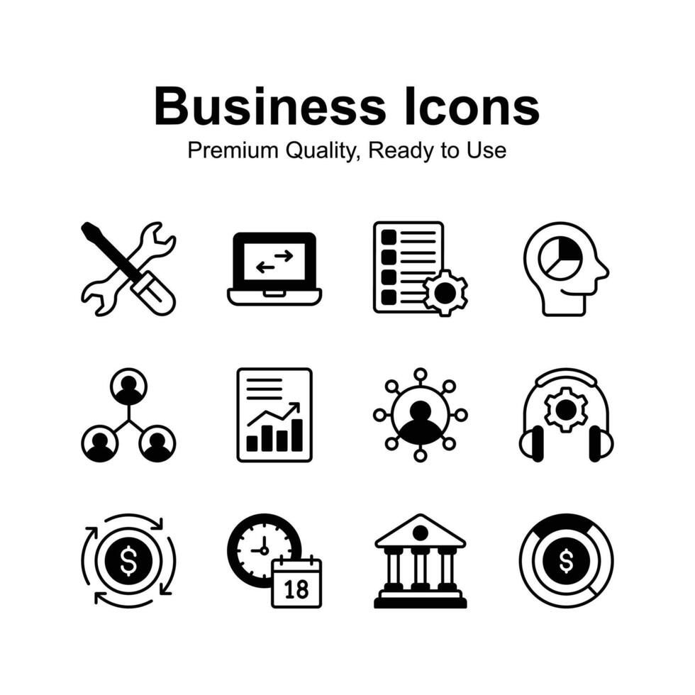 Beautifully designed pack of business and finance icons vector