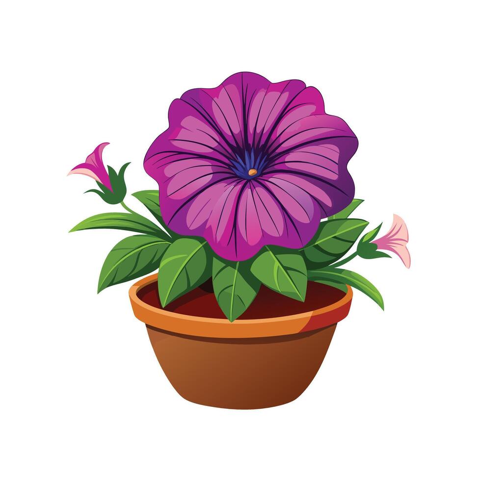 Beautiful Flowerpot Houseplant Illustration vector