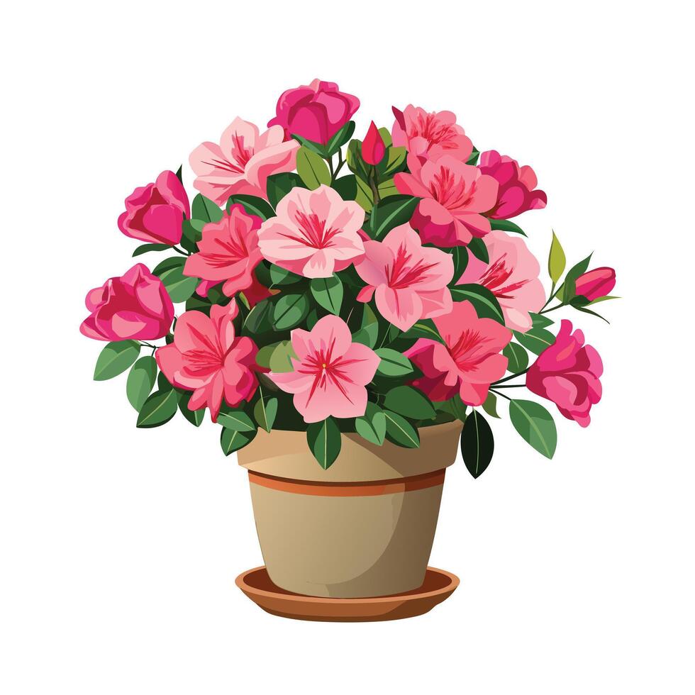 Beautiful Flowerpot Houseplant Illustration vector