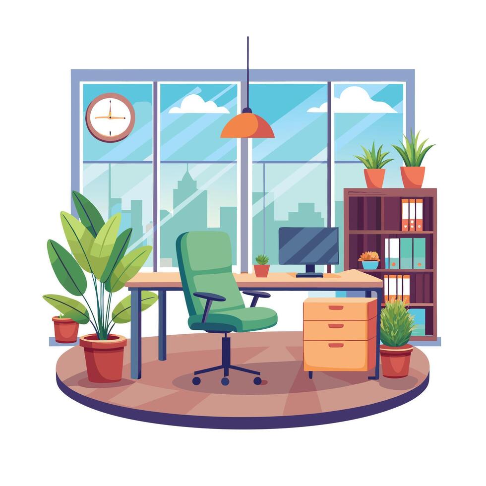 Realistic Office Moments Illustration Concepts vector