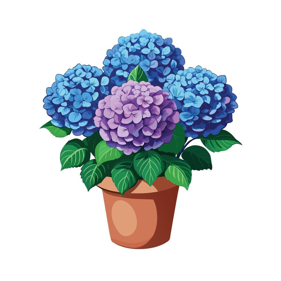 Beautiful Flowerpot Houseplant Illustration vector