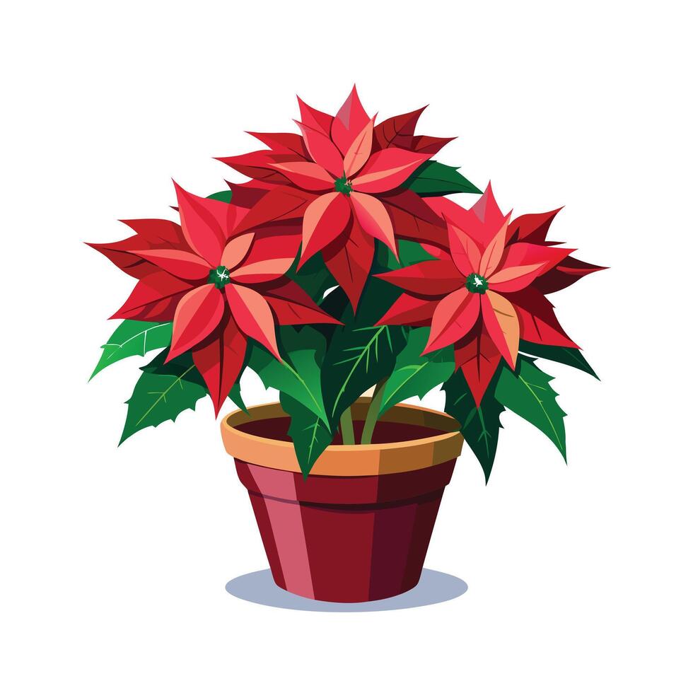 Beautiful Flowerpot Houseplant Illustration vector