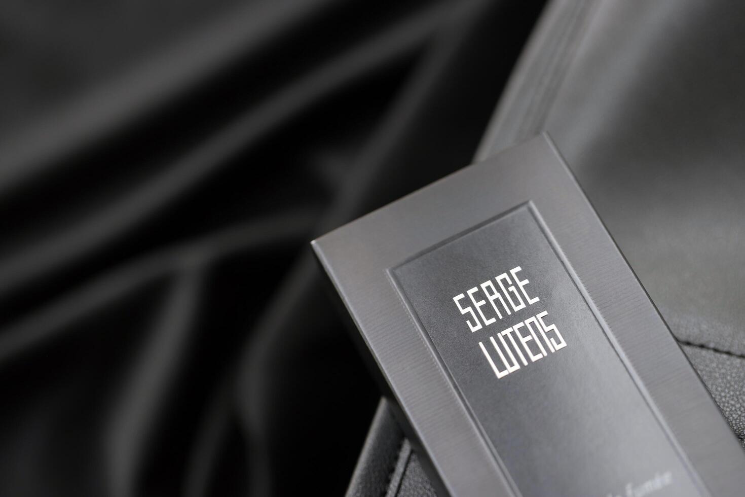 KYIV, UKRAINE - APRIL 20, 2024 Bottle of Serge Lutens Ecrin de Fumee perfume. Serge Lutens is a French perfume creator, known principally for the fashion house and fragrance company photo
