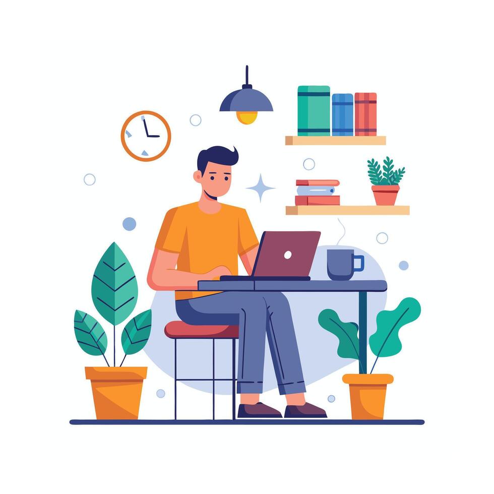Realistic Office Moments Illustration Concepts vector