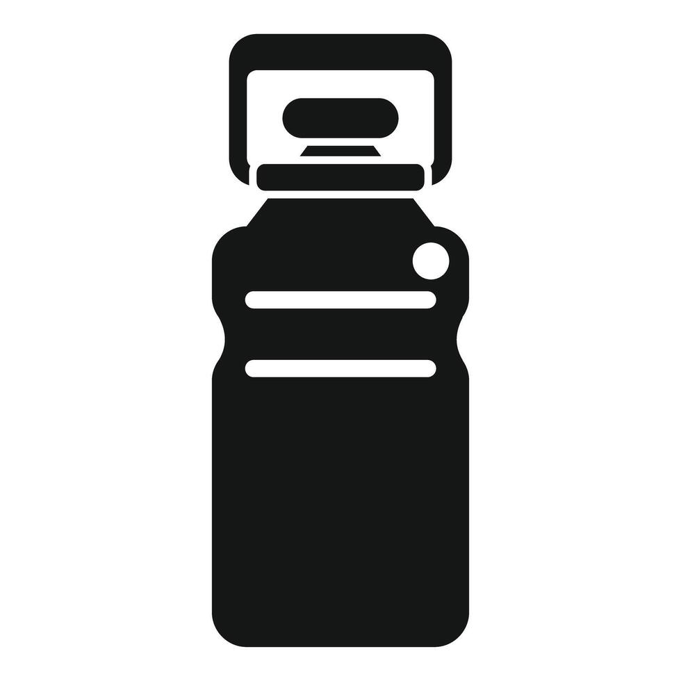 Reusable water bottle promoting healthy lifestyle with simple design vector