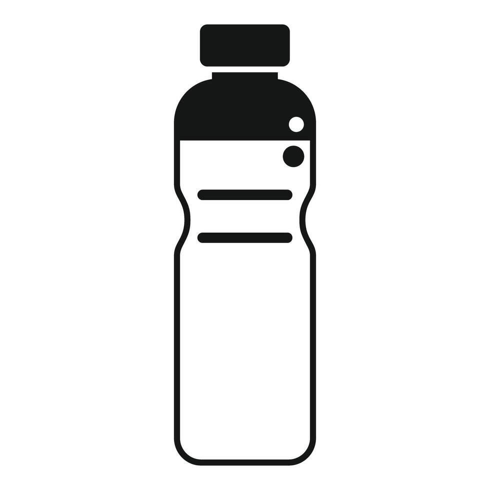 Simple water bottle icon showing liquid refreshment vector