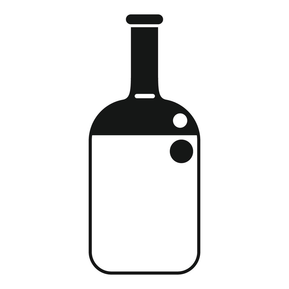 Laboratory glassware containing liquid with bubbles icon vector