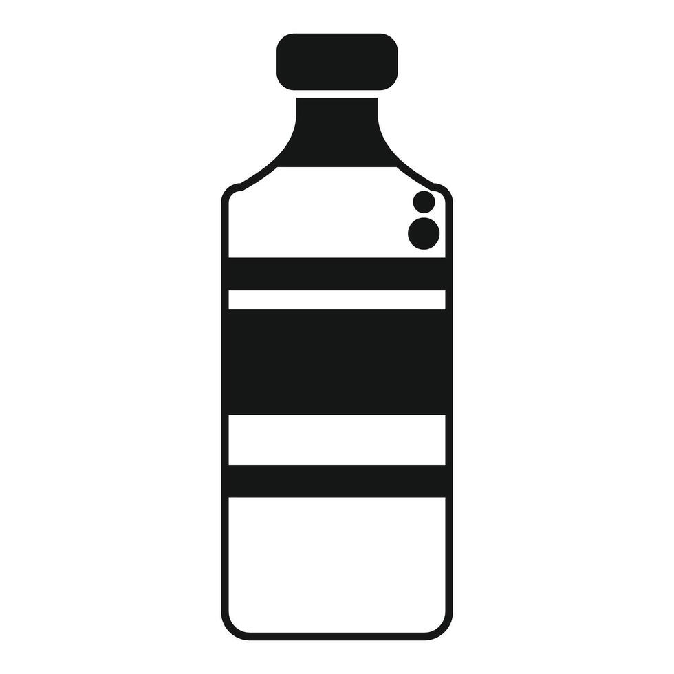 Simple water bottle icon showing container for beverages vector