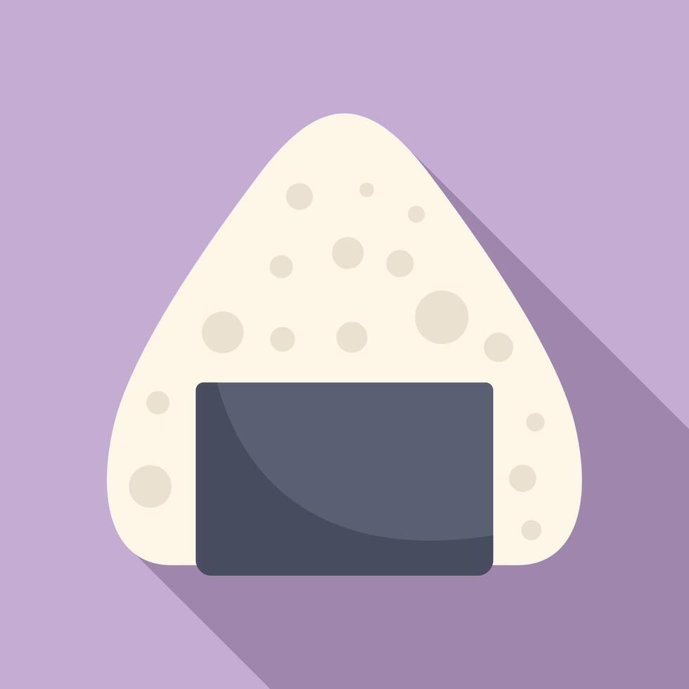 Onigiri rice ball being served for lunch vector