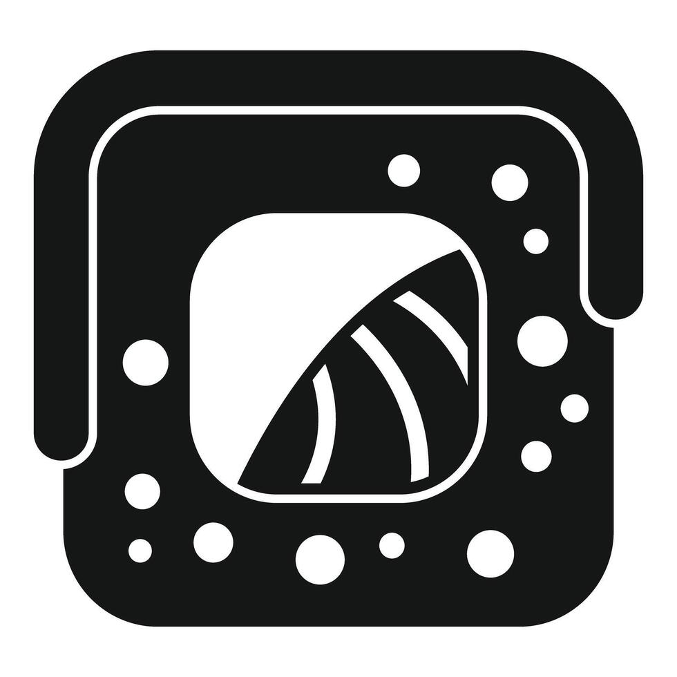 Sushi in box icon simple style vector