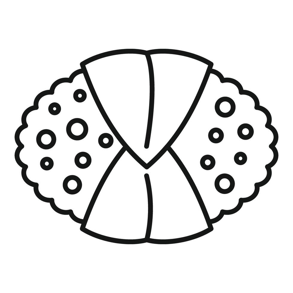 Onigiri rice ball wrapped with nori seaweed for japanese cuisine icon vector
