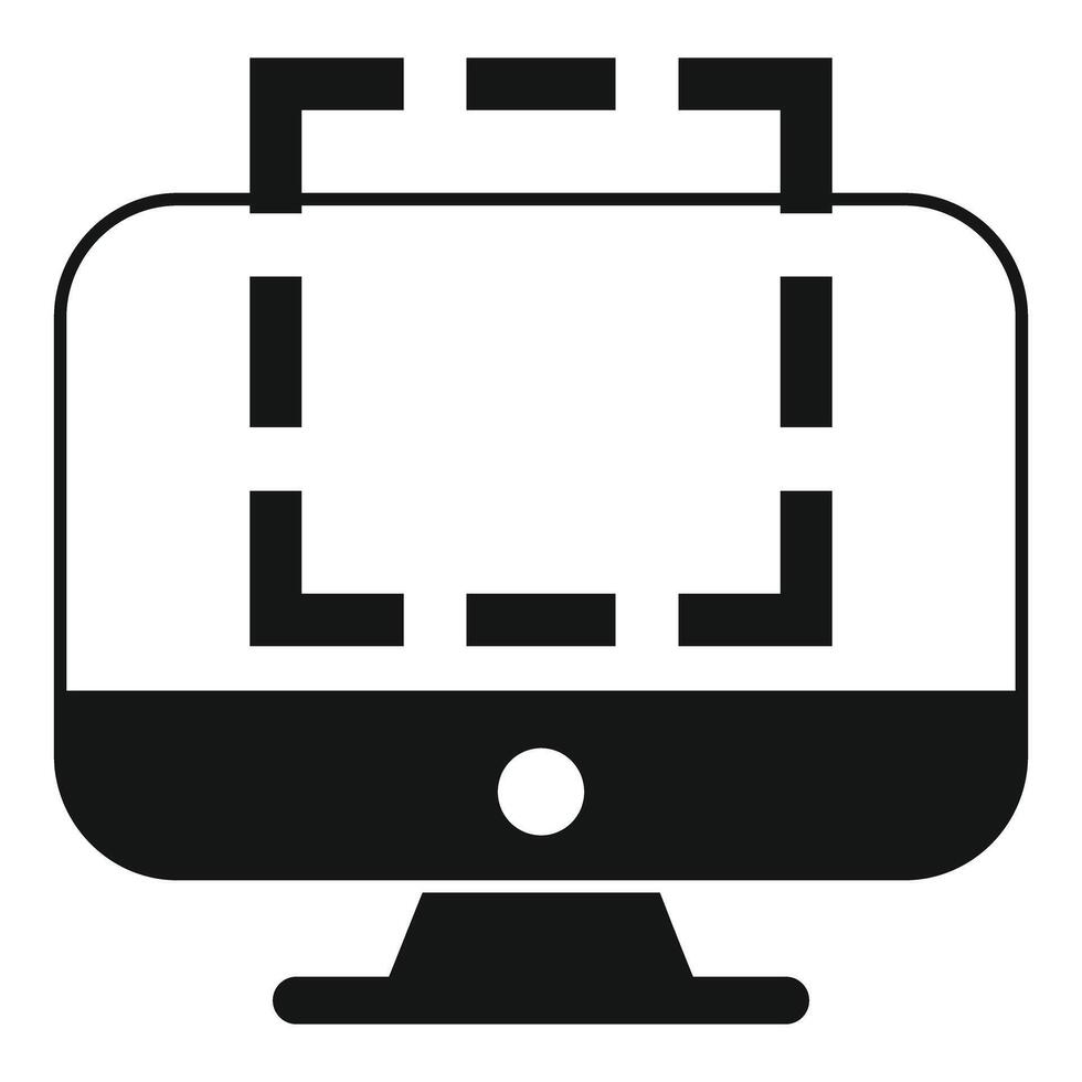 Computer displaying image editing software interface icon vector