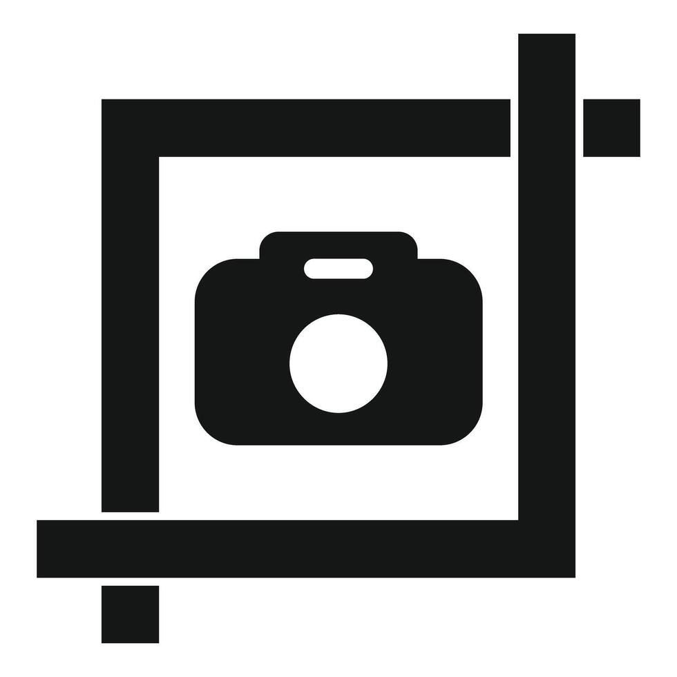 Camera viewfinder focusing target photography icon vector